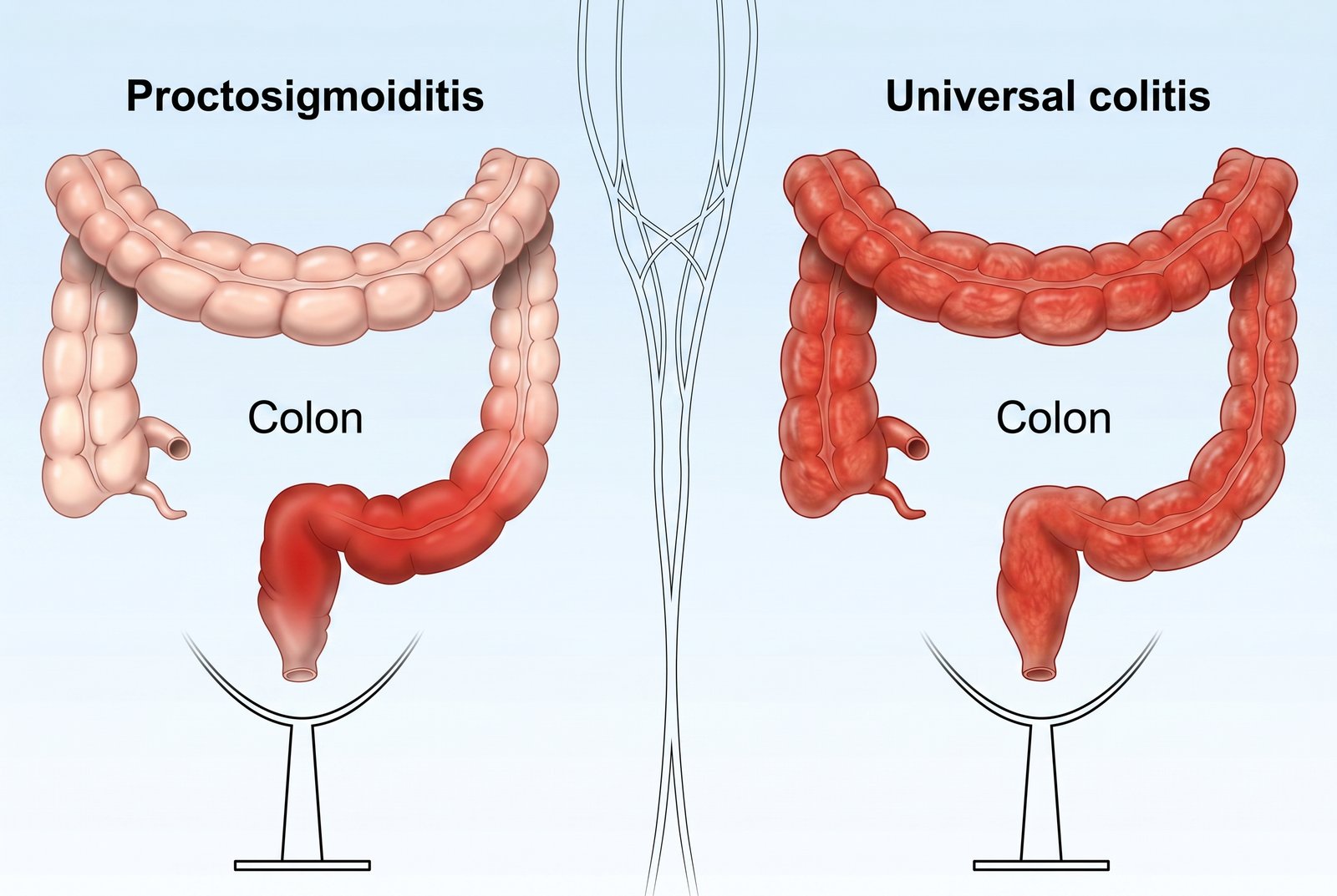 Ulcerative Colitis Anatomical Diagram